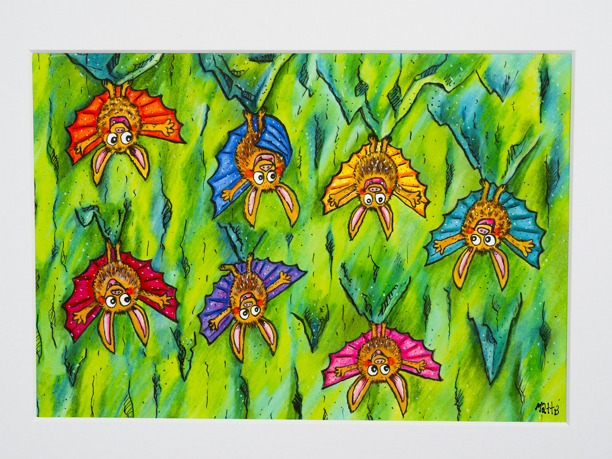 intricate prints showcase at bat print studio social... Bats in a Cave Fine Art Print - Signed by Artist » Muddy Publishing
