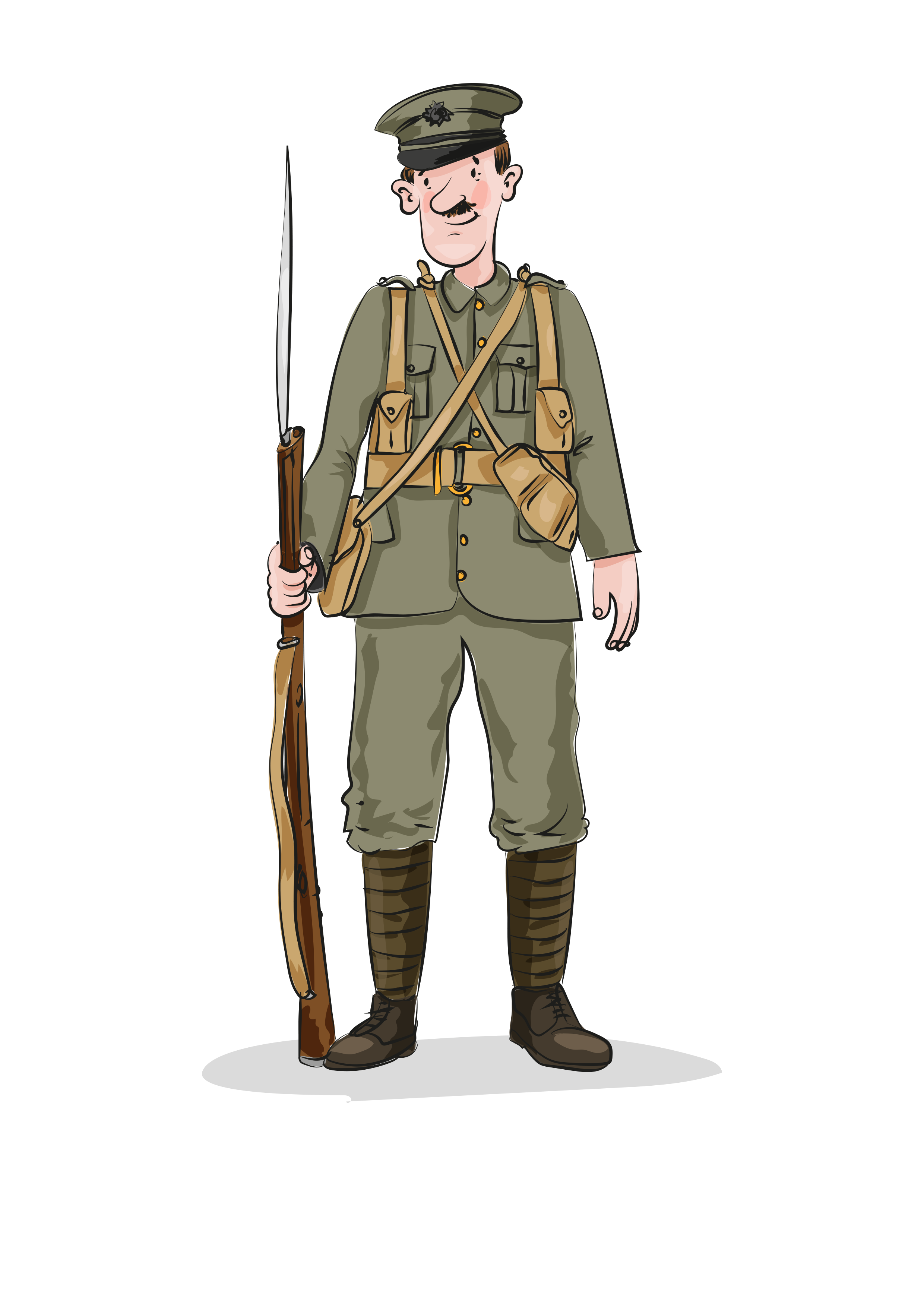 Heritage Illustration - Children's Historic Illustration WWI Soldier