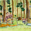 Camping with Dad Artist Print
