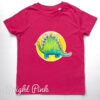 Organic Children's Dinosaur T-shirt - pink