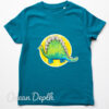 Organic Children's Dinosaur T-shirt - ocean