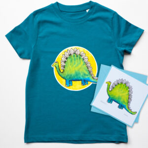 Kids dinosaur t-shirt organic