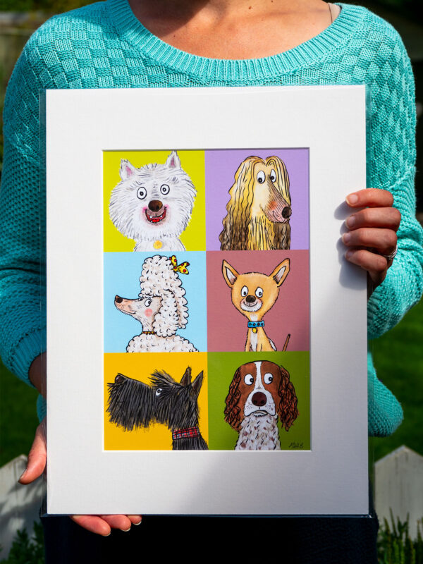 Dog artwork for Children's bedrooms and quirky interiors